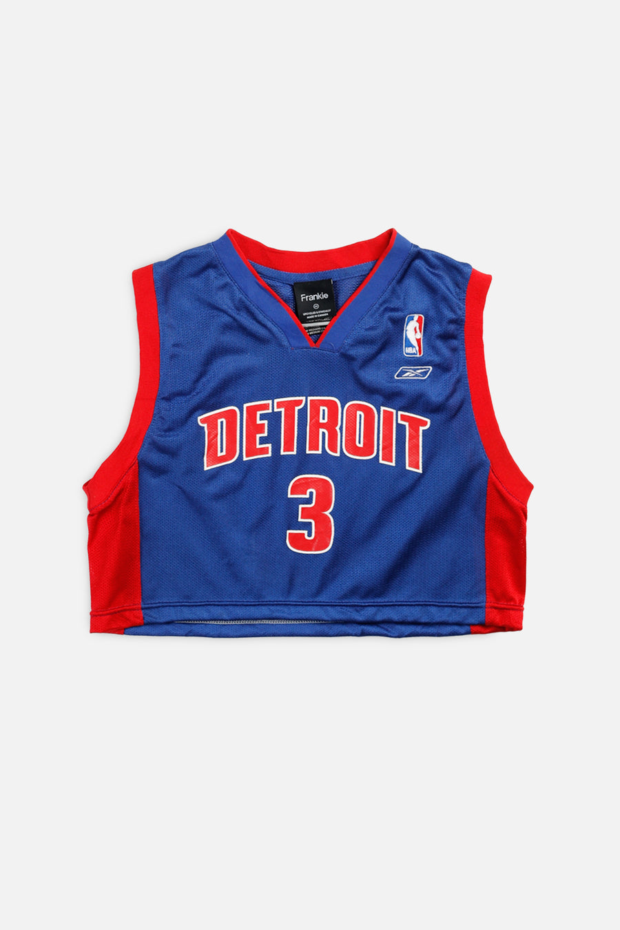 Rework Detroit Pistons NBA Crop Jersey - XS