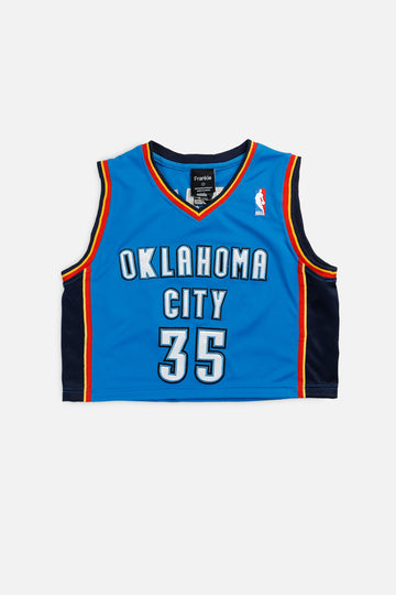 Rework Oklahoma City Thunder NBA Crop Jersey - S