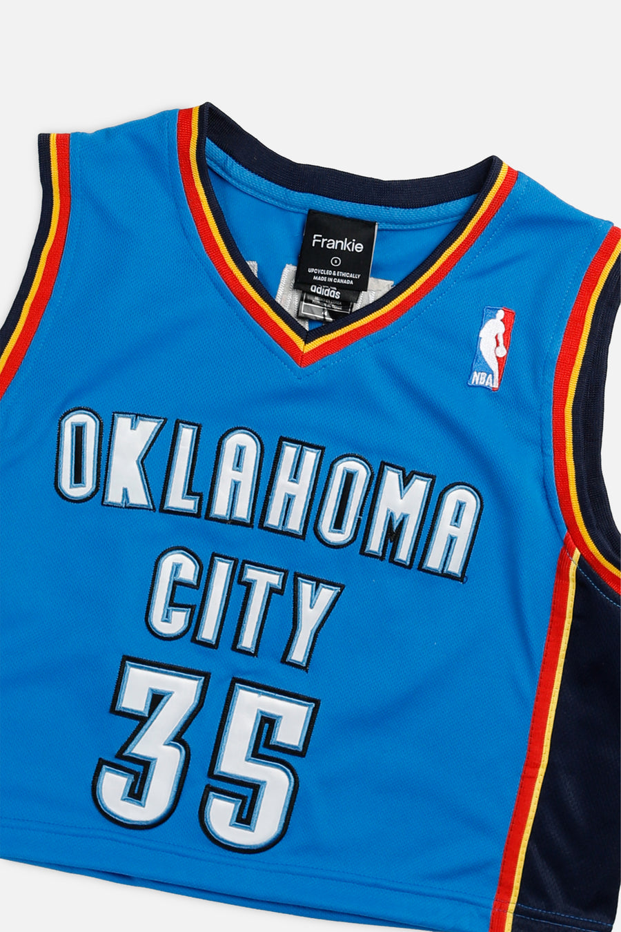 Rework Oklahoma City Thunder NBA Crop Jersey - S