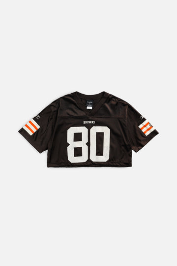 Rework Crop Cleveland Browns NFL Jersey - M