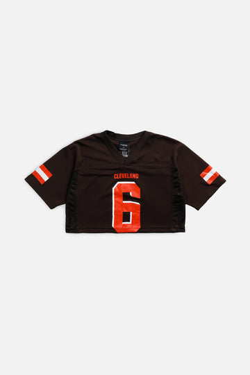 Rework Crop Cleveland Browns NFL Jersey - S