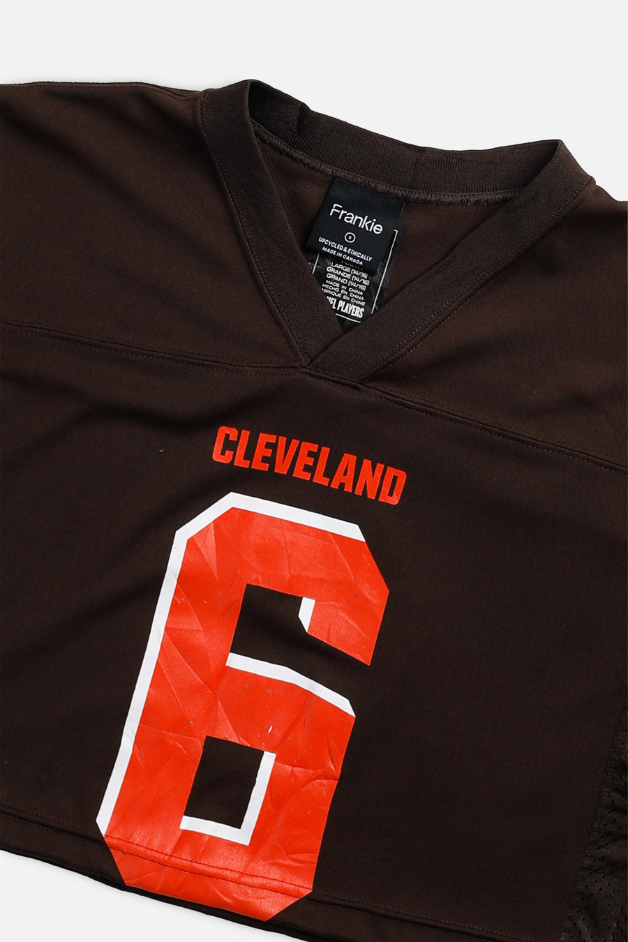 Rework Crop Cleveland Browns NFL Jersey - S