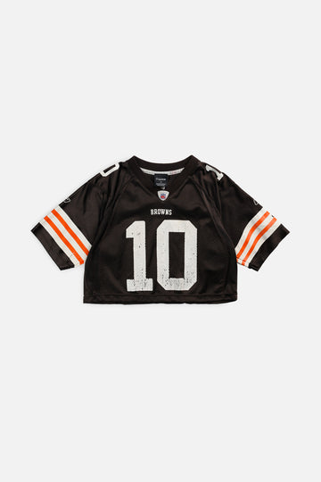 Rework Crop Cleveland Browns NFL Jersey - S