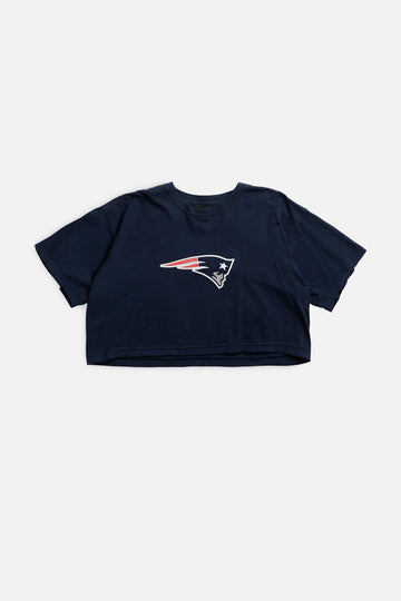 Rework New England Patriots NFL Crop Tee - L