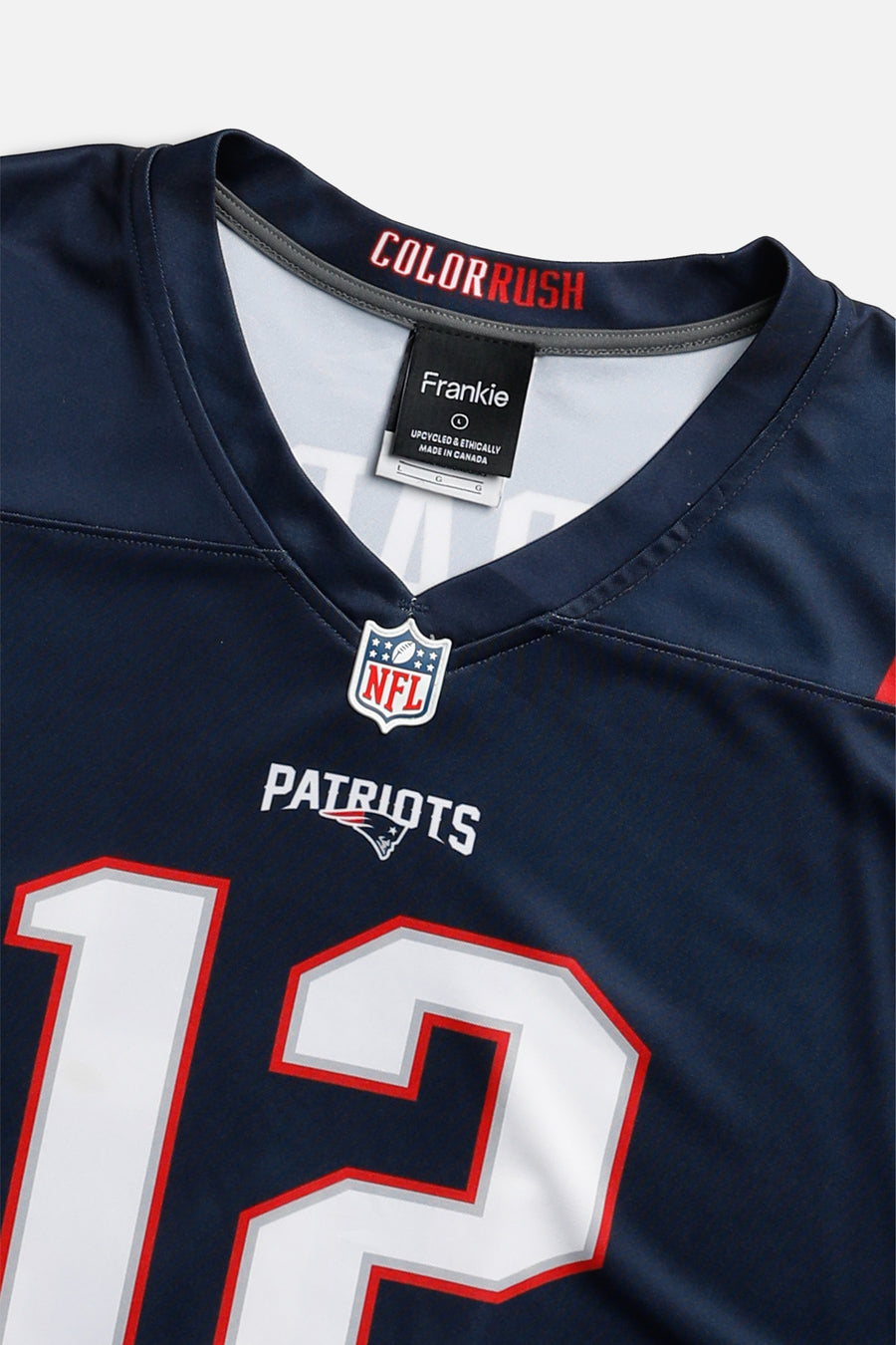 Rework Crop New England Patriots NFL Jersey - L