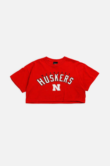 Rework Nebraska Cornhuskers NCAA Crop Tee - M