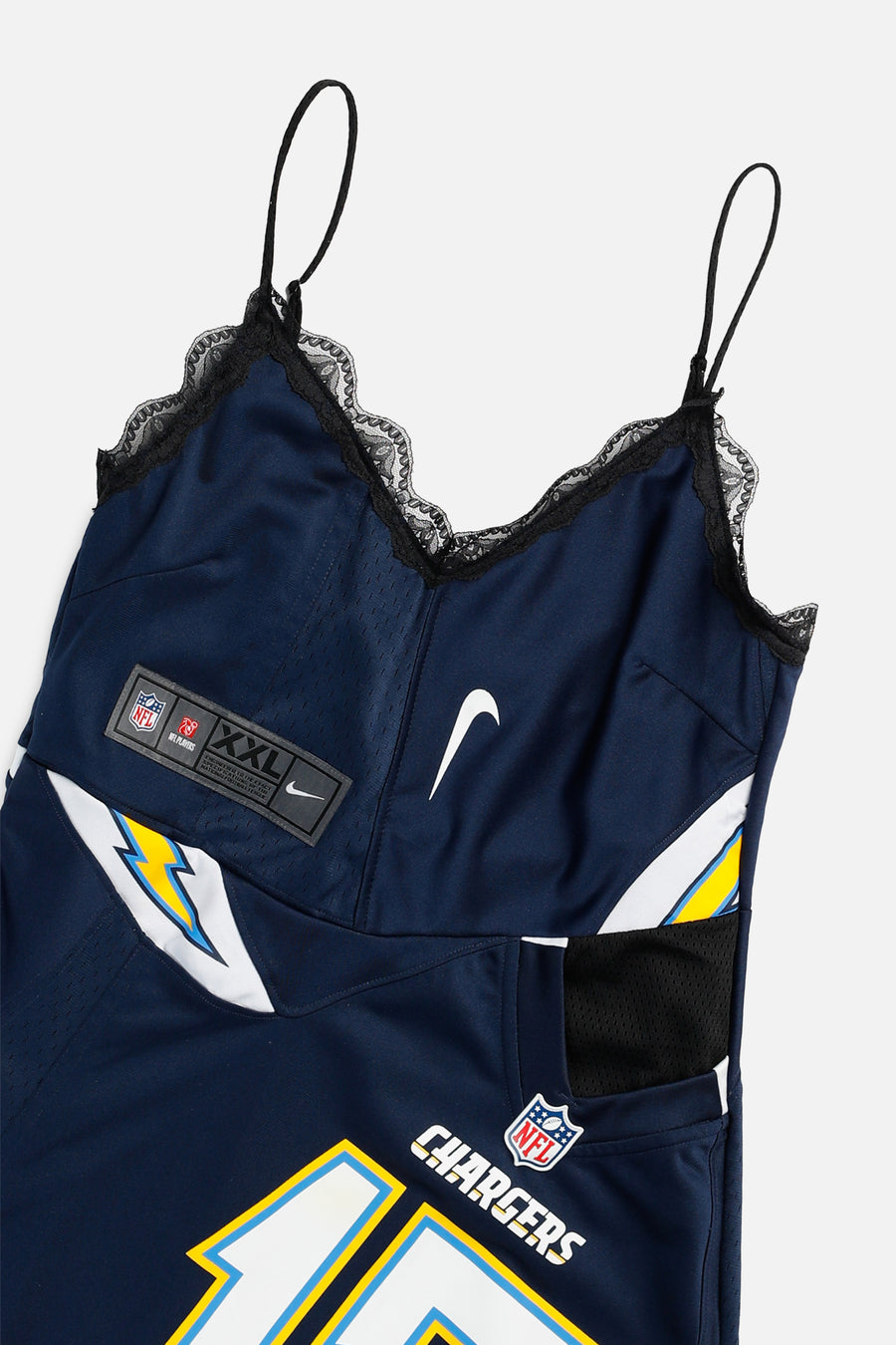 Rework LA Chargers NFL Lace Dress - S