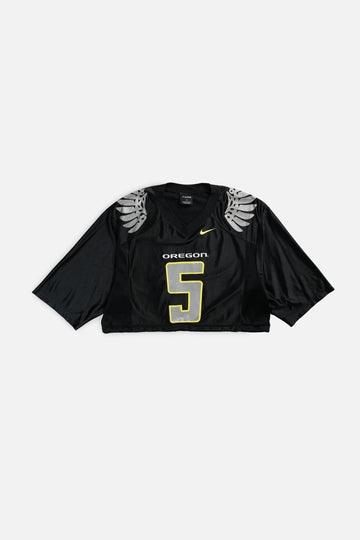 Rework Crop Oregon Ducks NCAA Jersey - L