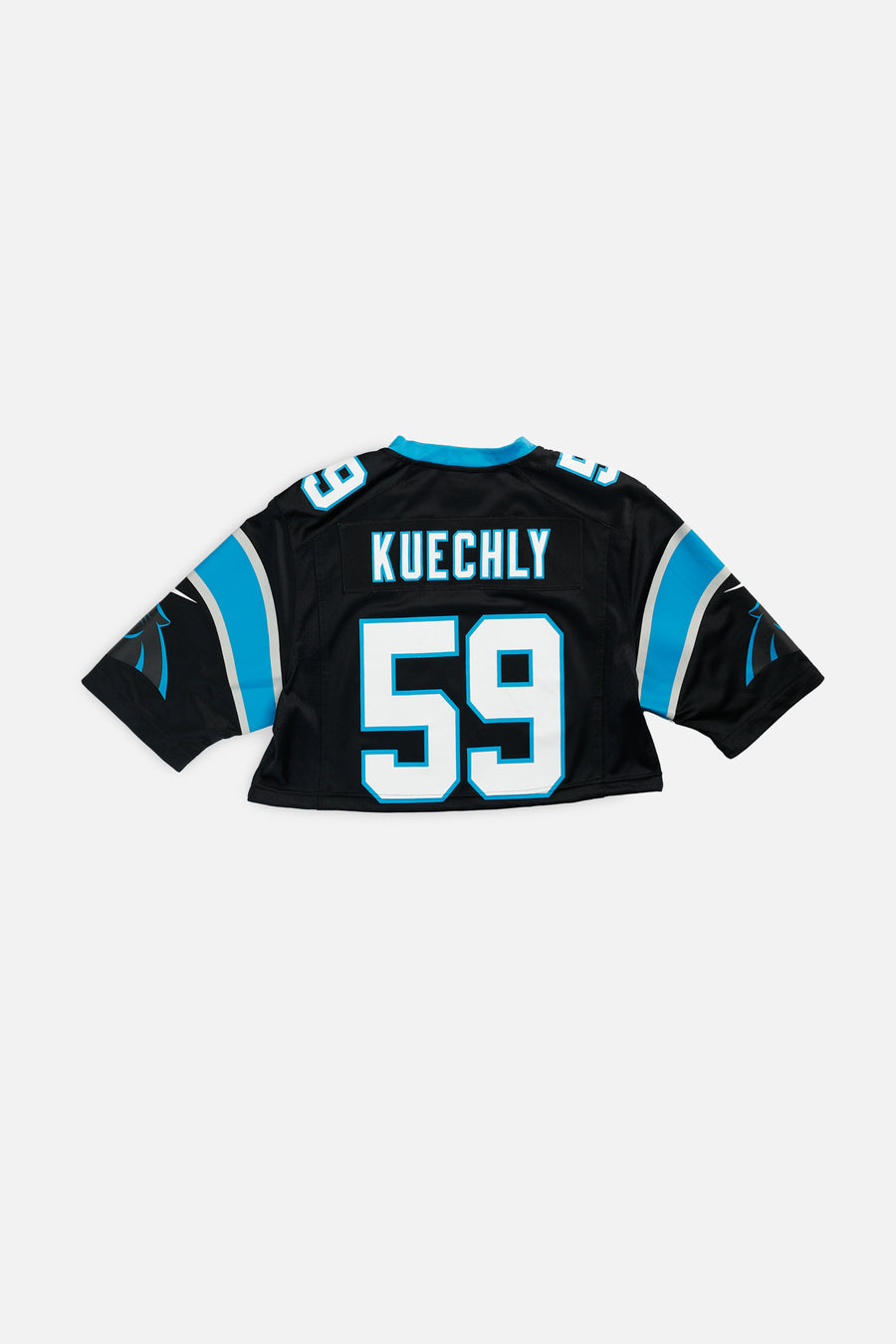 Rework Crop Carolina Panthers NFL Jersey - L