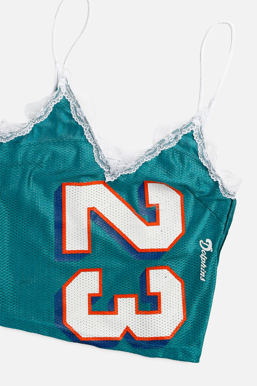 Rework Miami Dolphins NFL Lace Tank - S