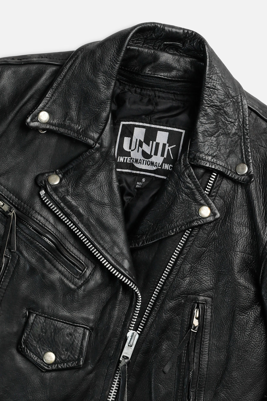 Vintage Leather Moto Jacket - Women's S