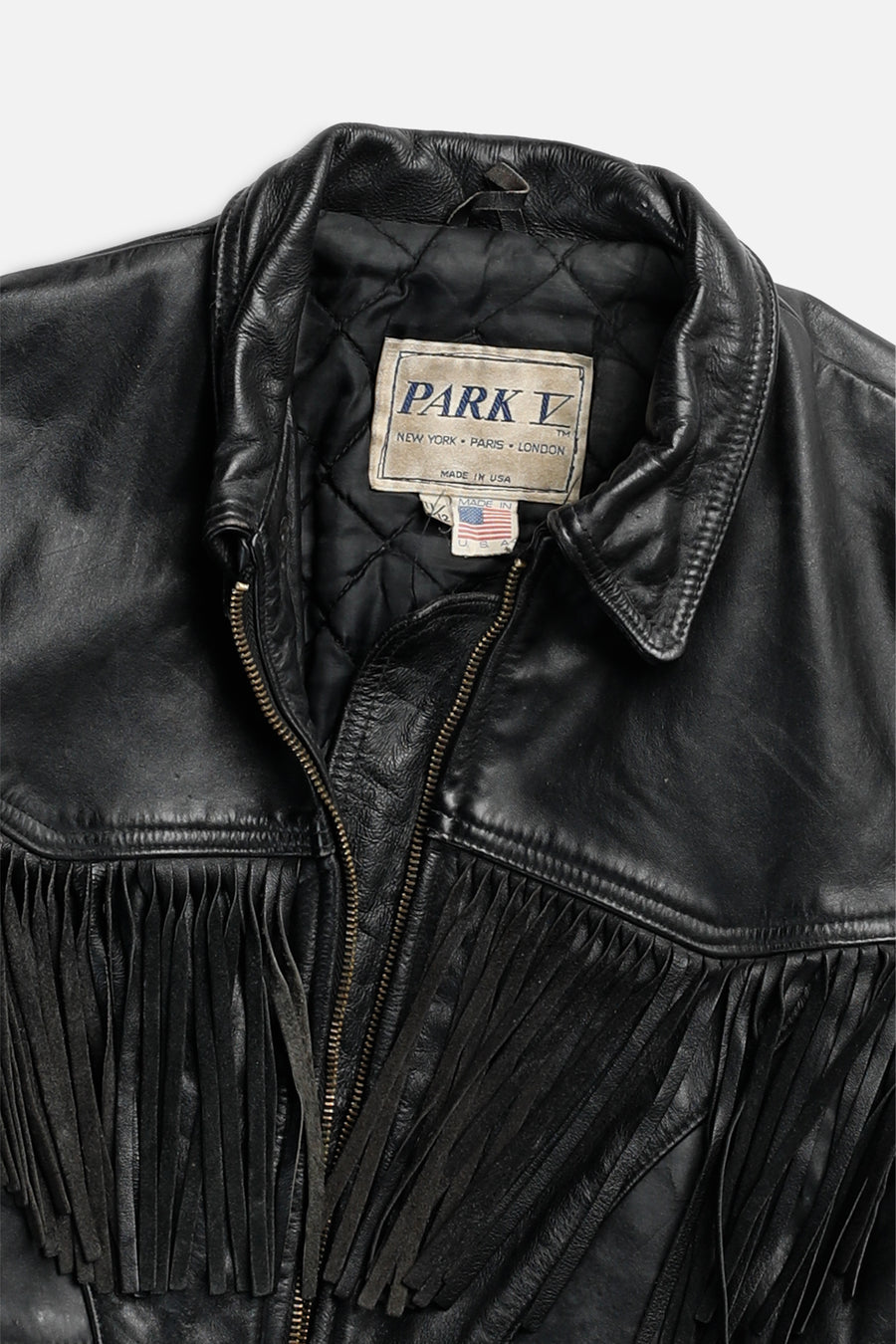 Vintage Leather Moto Jacket - Women's S