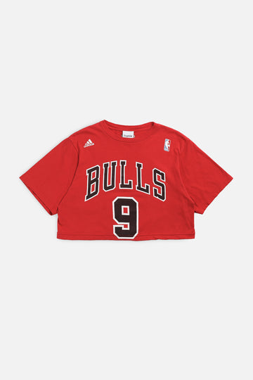 Rework Chicago Bulls NBA Crop Tee - S