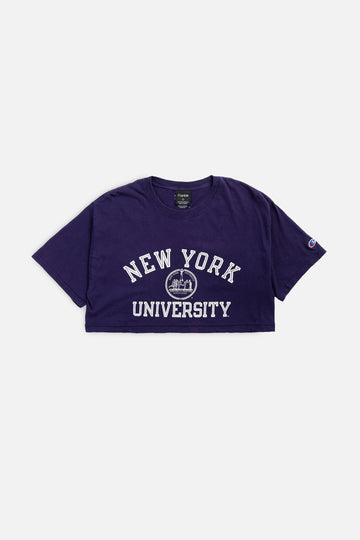 Rework New York University Crop Tee - M