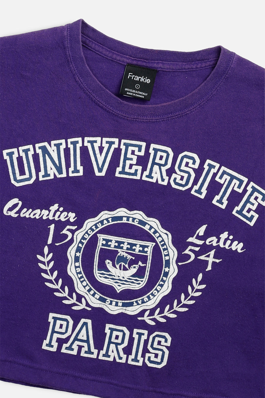 Rework Paris University Crop Tee - L