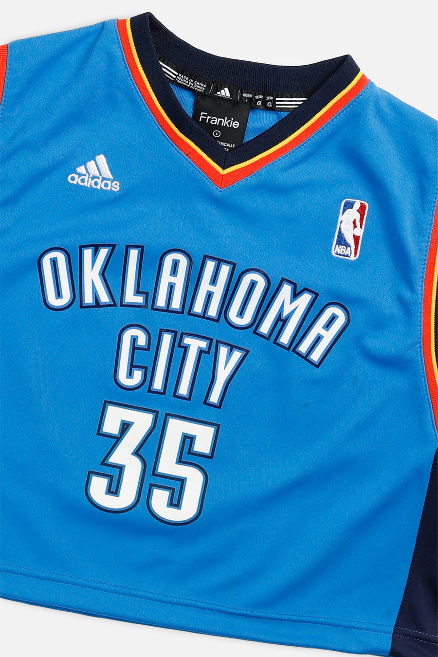 Rework Oklahoma City Thunder NBA Crop Jersey - S