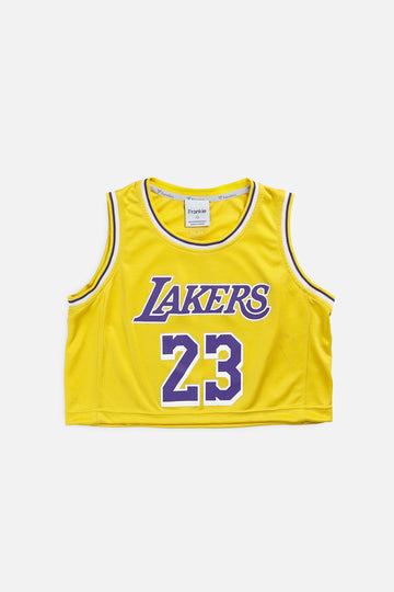 Rework LA Lakers NBA Crop Jersey - XS