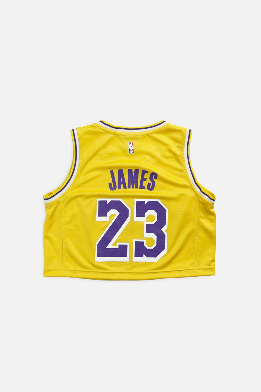 Rework LA Lakers NBA Crop Jersey - XS