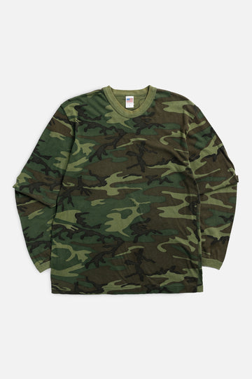 Vintage Camo Long Sleeve Tee - Women's S