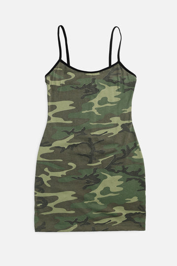 Rework Camo Mini Dress - S