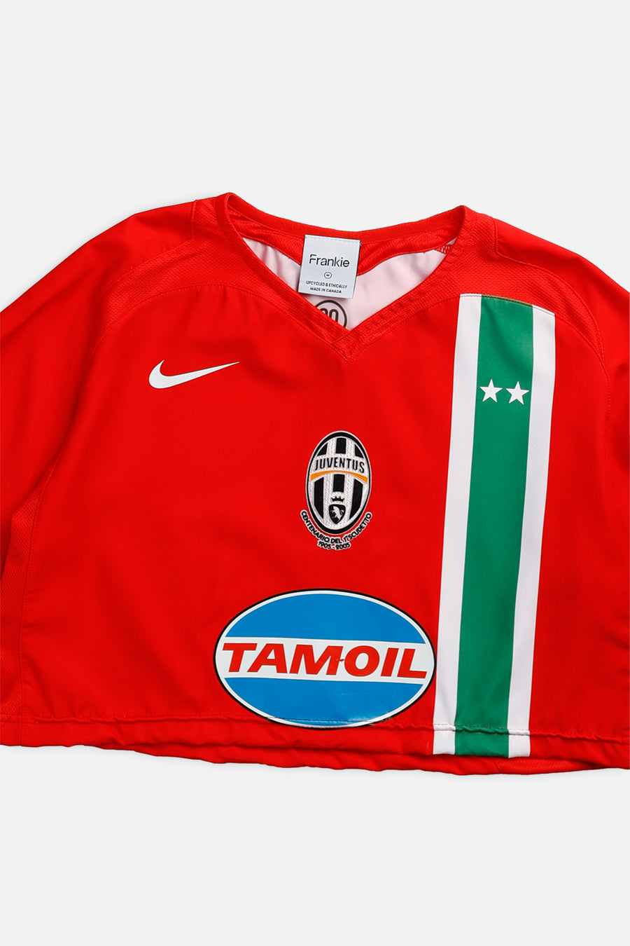 Rework Crop Juventus Soccer Jersey - M