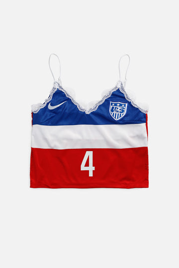 Rework USA Soccer Lace Tank - L