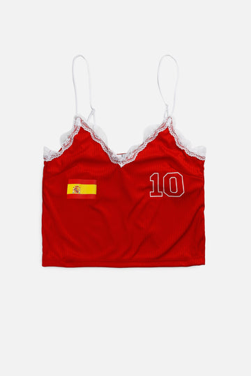 Rework Spain Soccer Lace Tank - S