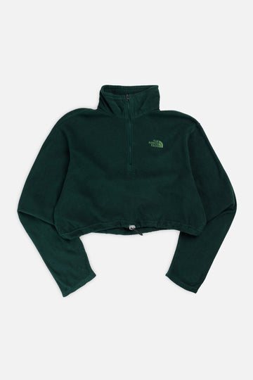 Rework North Face Crop Fleece Sweater - L