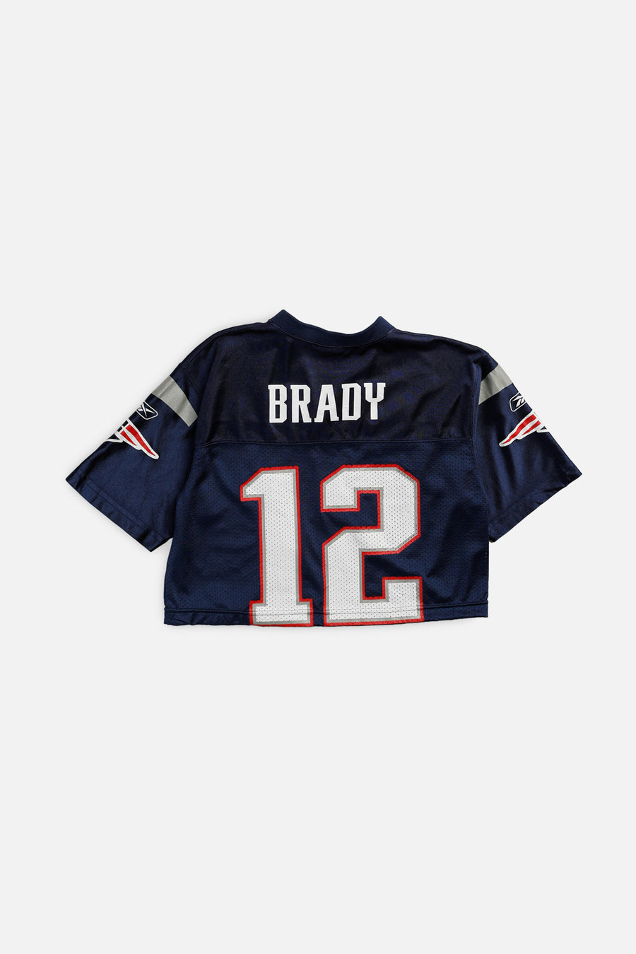 Rework Crop New England Patriots NFL Jersey - XS