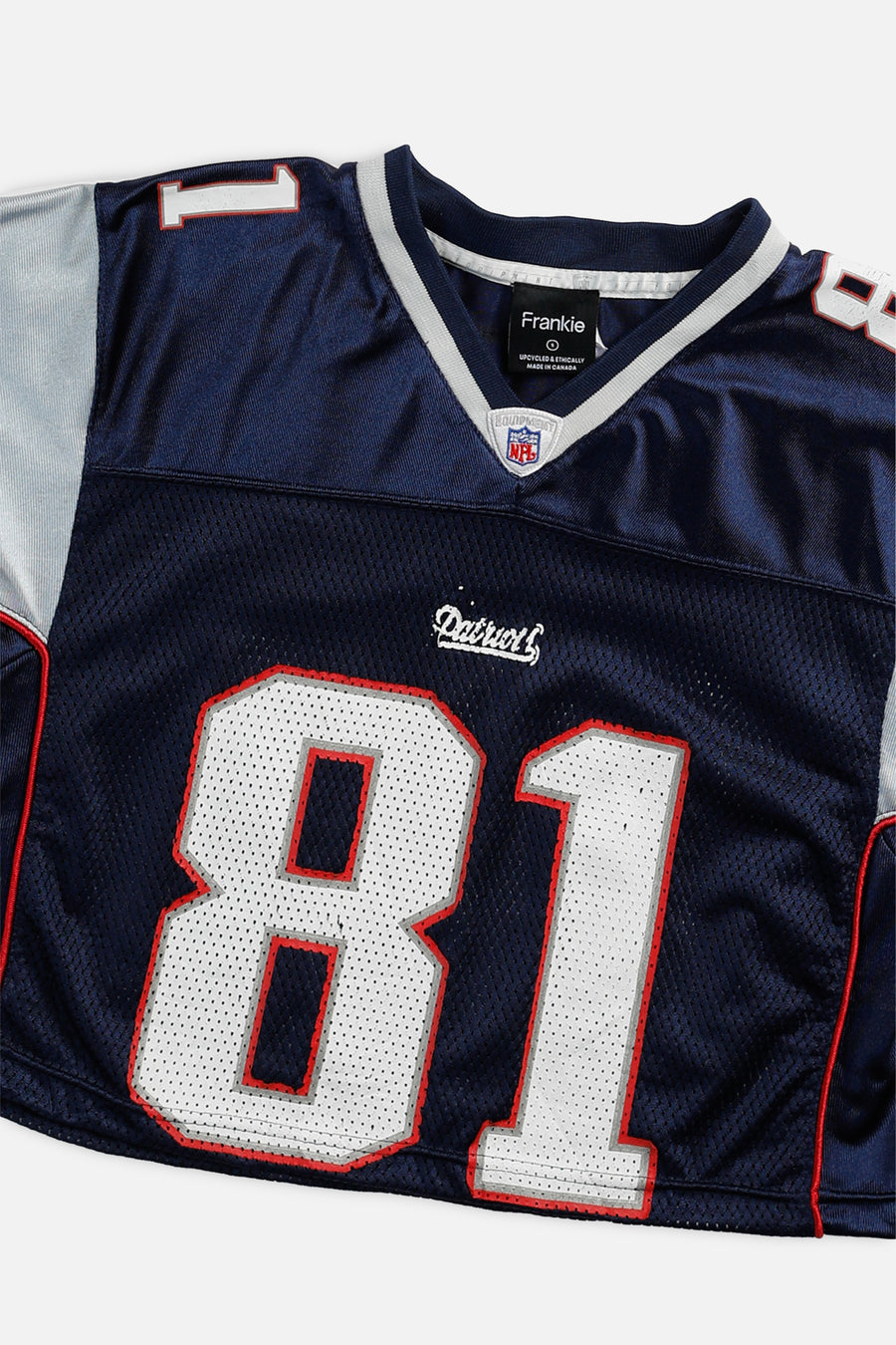 Rework Crop New England Patriots NFL Jersey - S