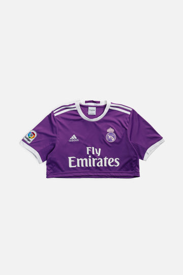 Rework Crop Madrid Soccer Jersey - S