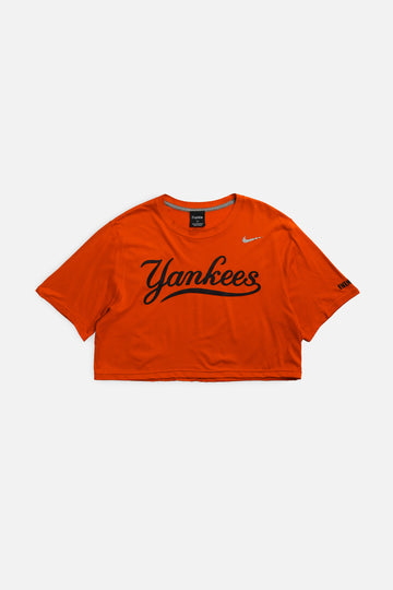 Rework NY Yankees MLB Crop Tee - L