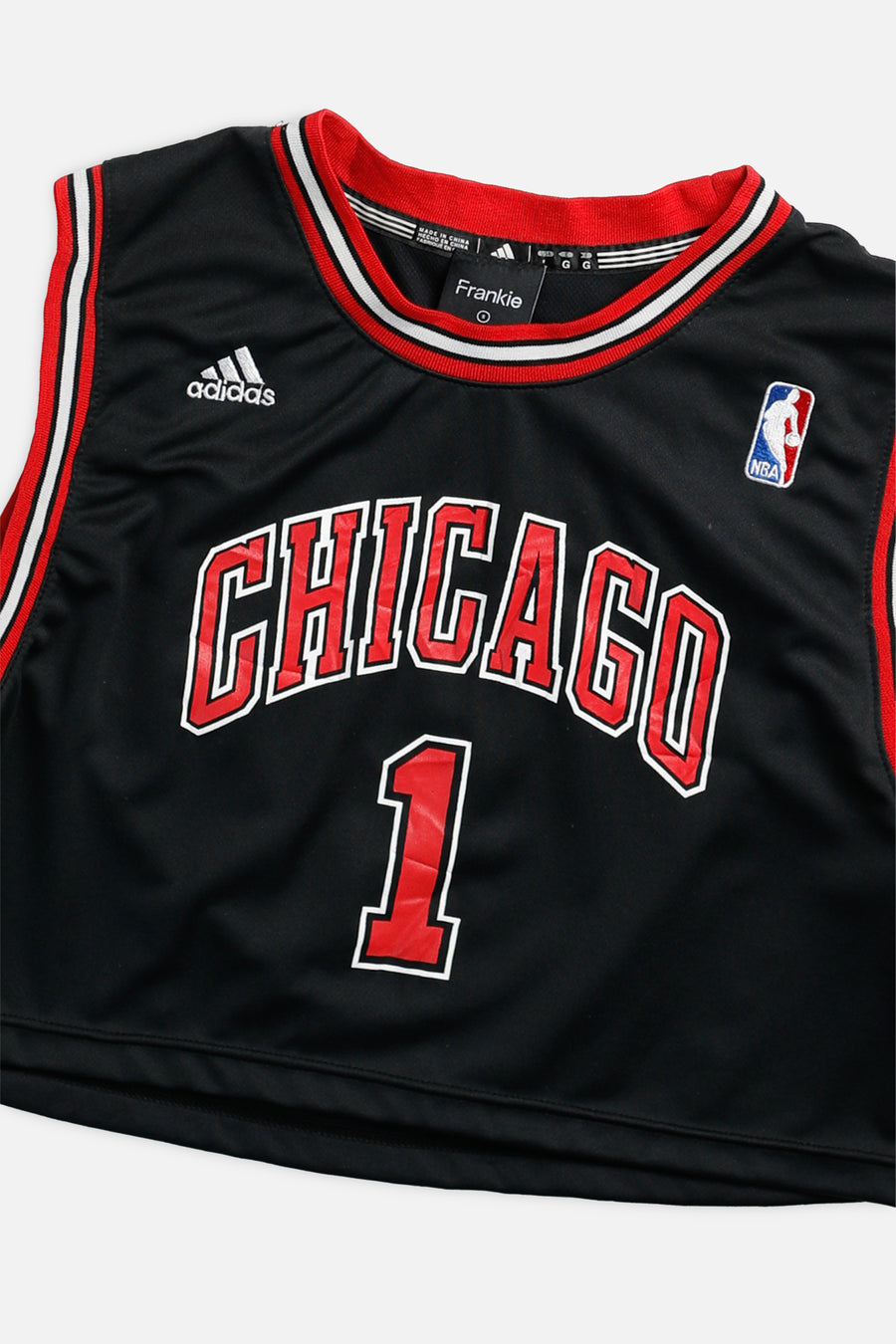 Rework Chicago Bulls NBA Crop Jersey - S