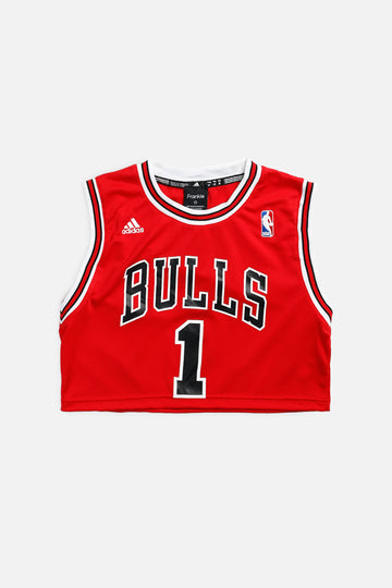 Rework Chicago Bulls NBA Crop Jersey - XS