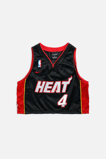 Rework Miami Heat NBA Crop Jersey - XS