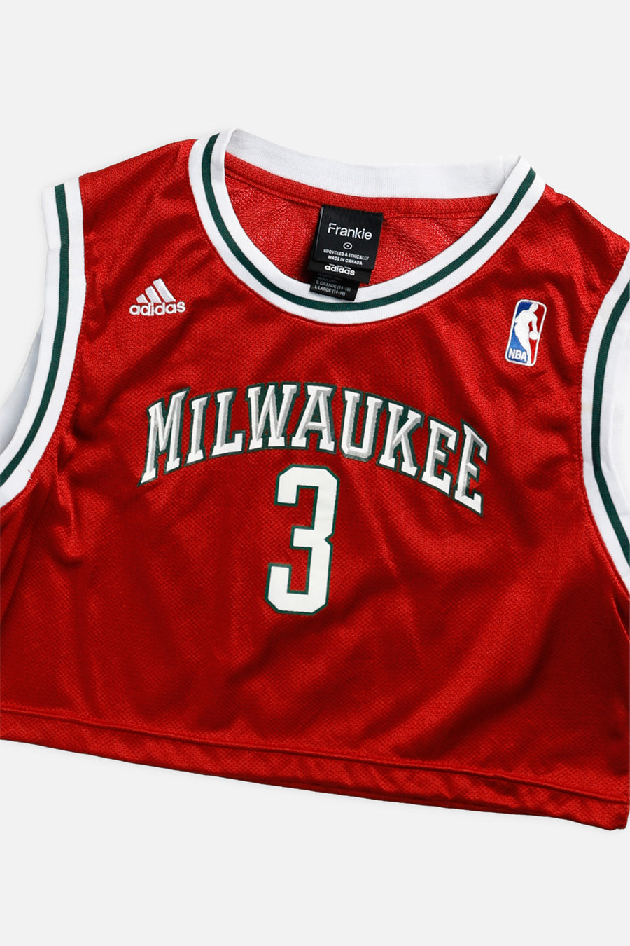 Rework Milwaukee Bucks NBA Crop Jersey - S