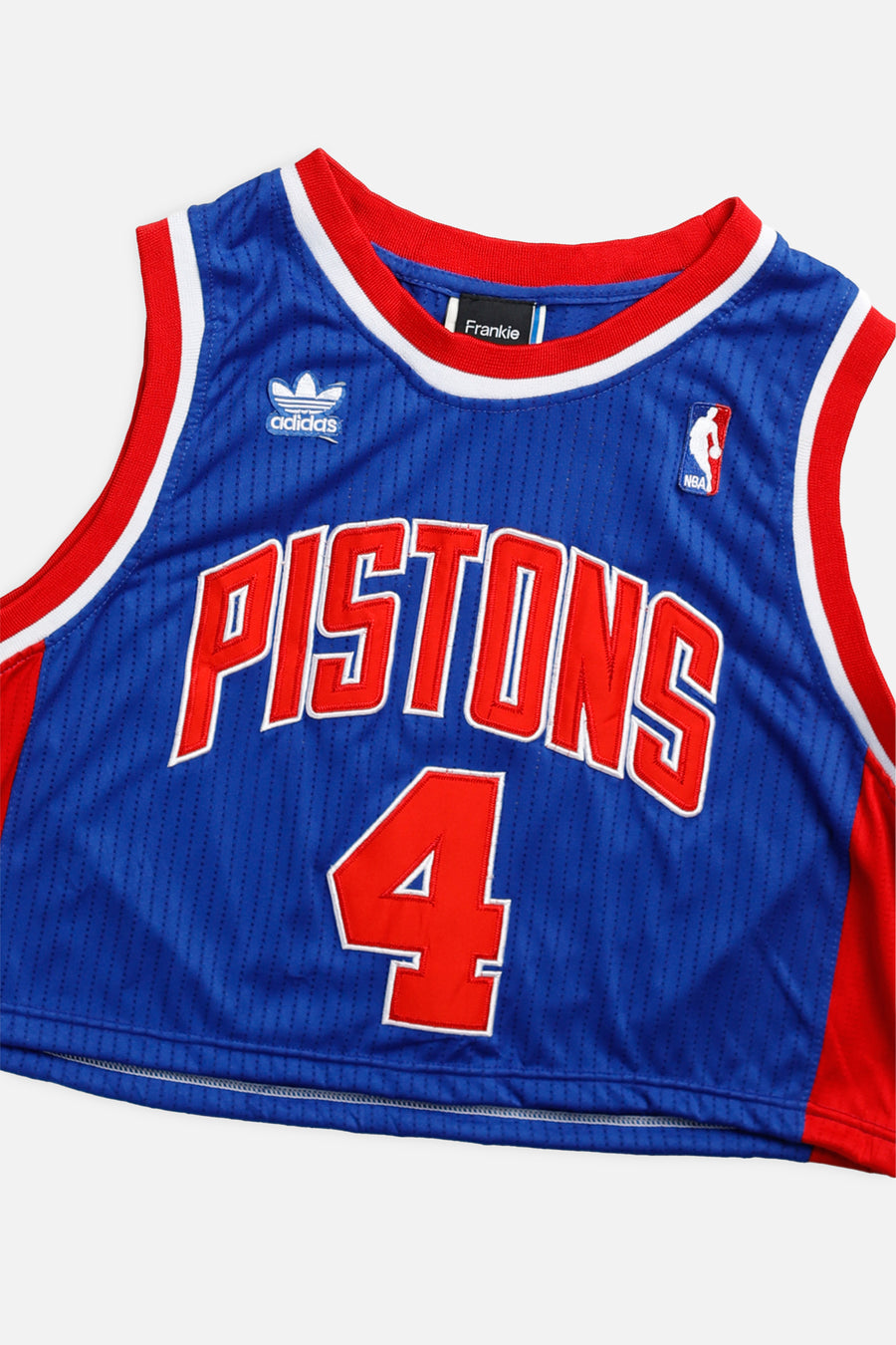 Rework Detroit Pistons NBA Crop Jersey - L