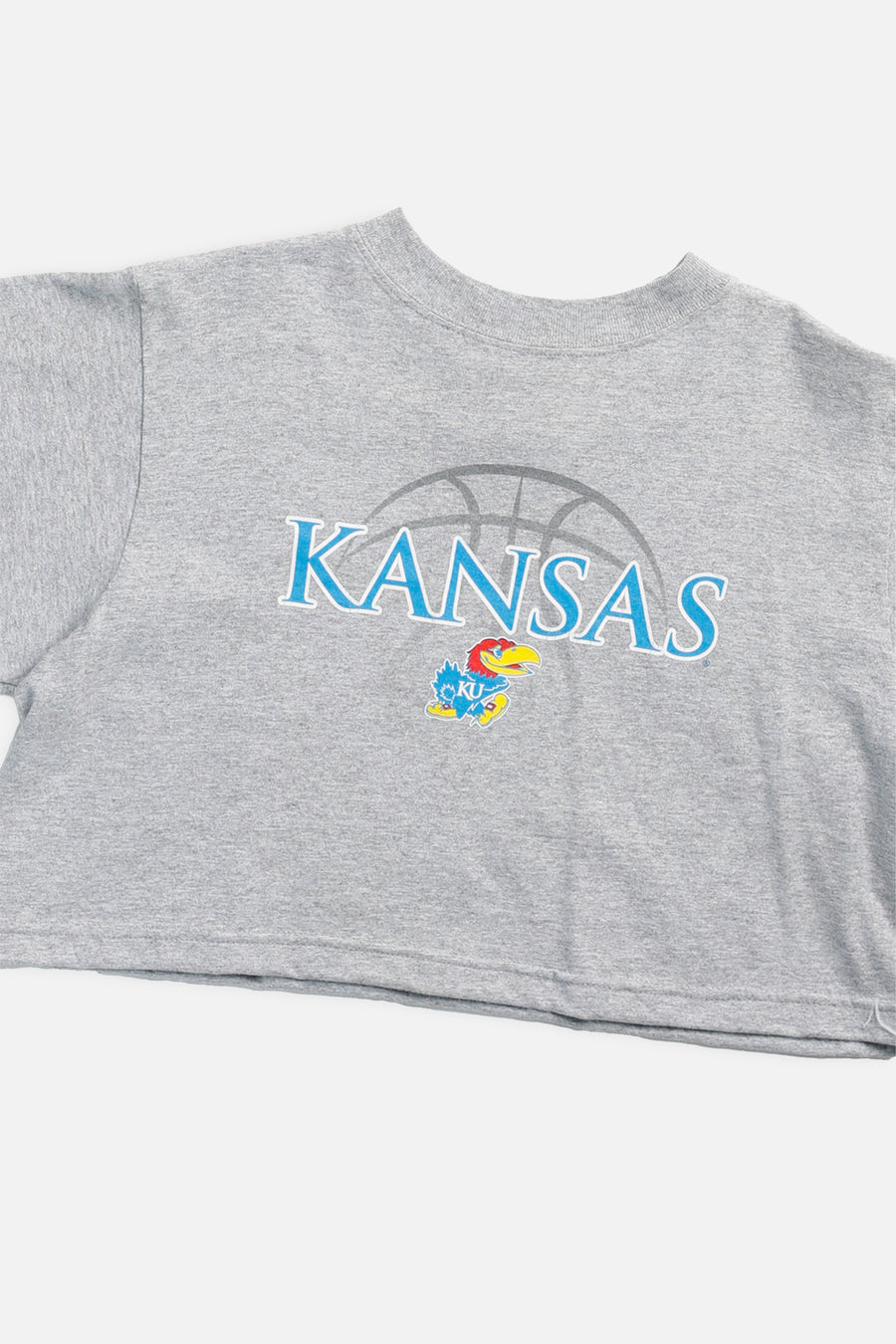 Rework Kansas Jayhawks NCAA Crop Tee - S