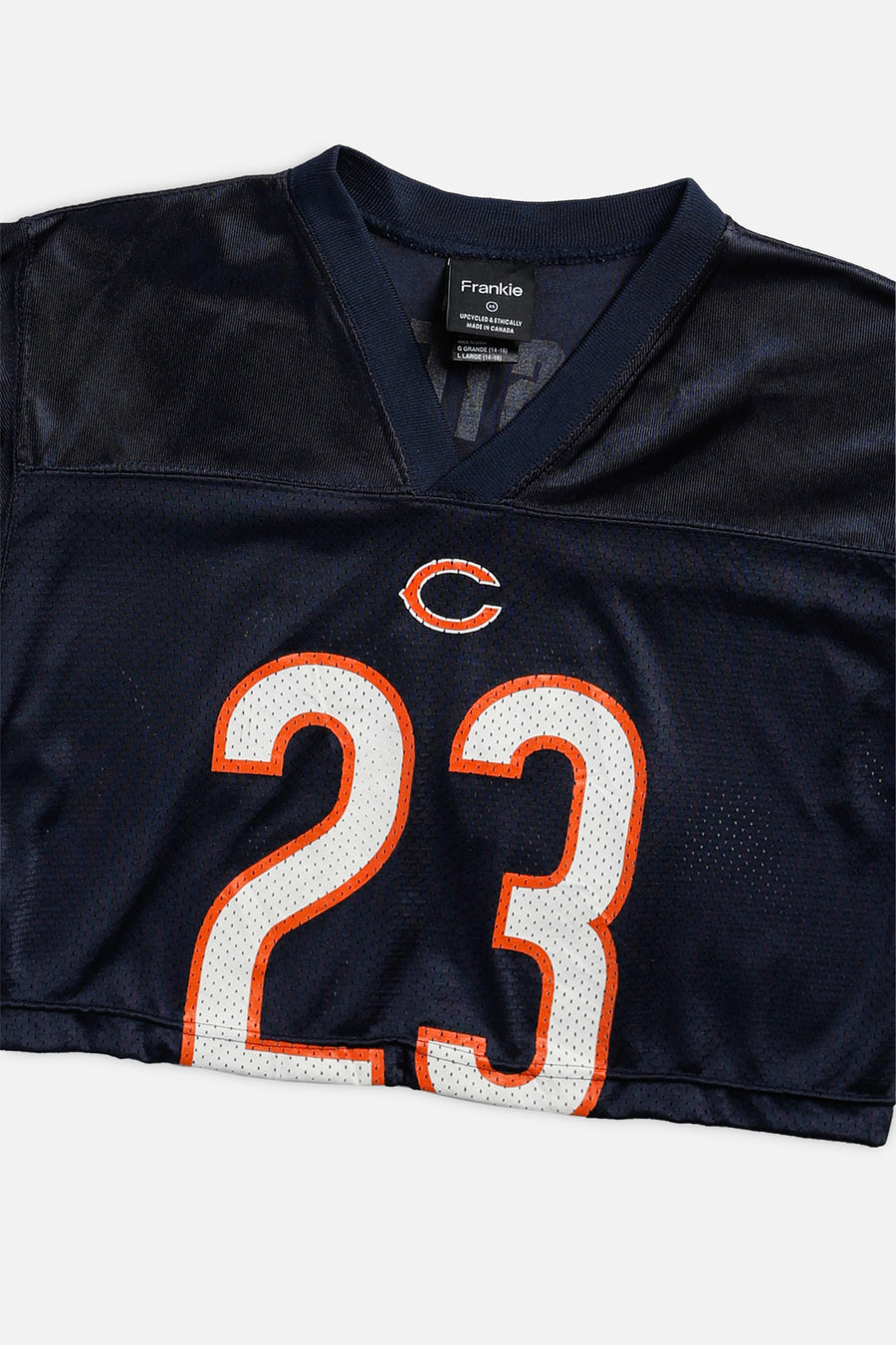 Rework Crop Chicago Bears NFL Jersey - XS