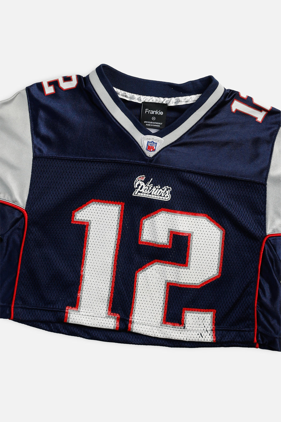 Rework Crop New England Patriots NFL Jersey - XS