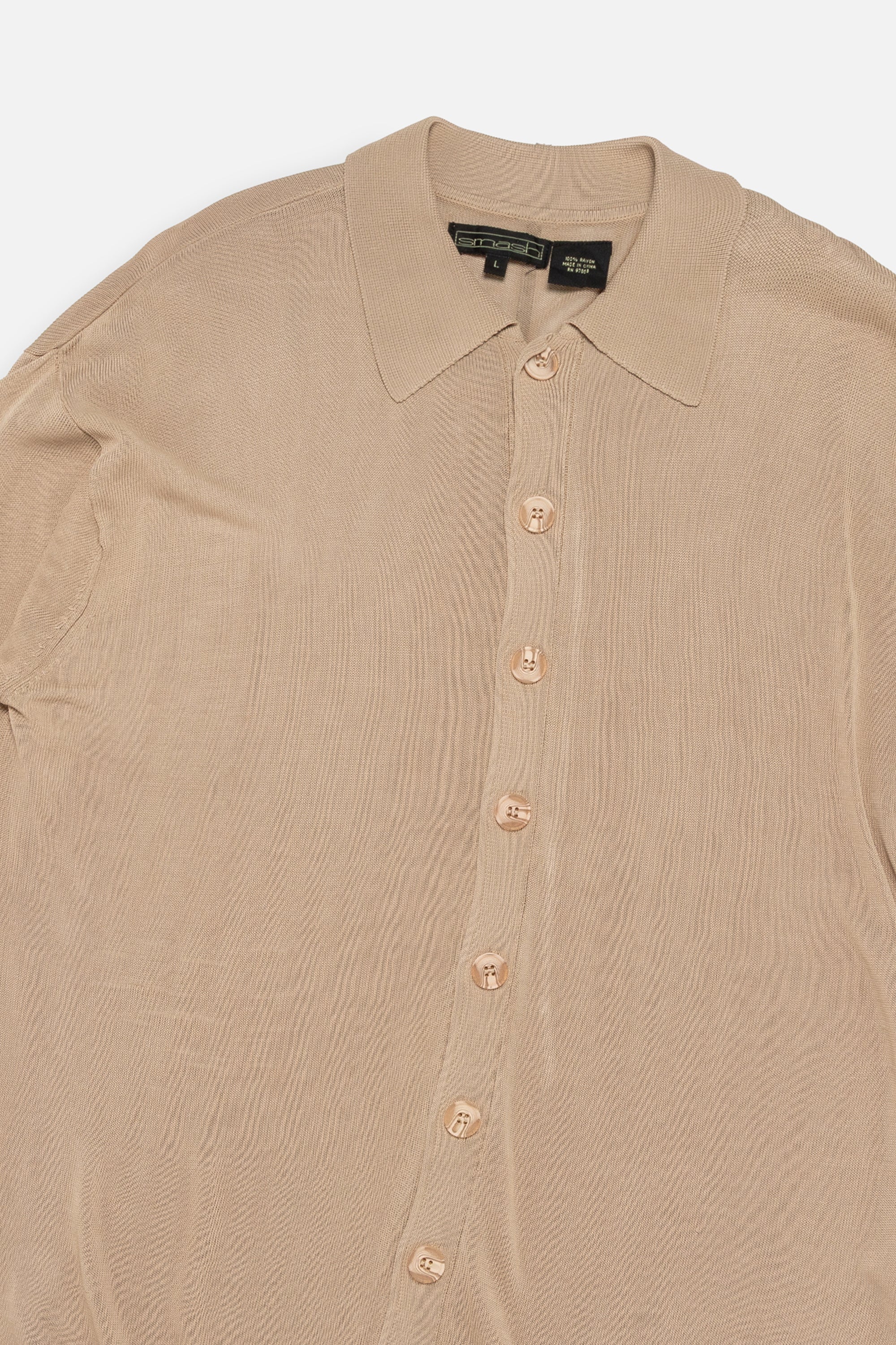 Vintage Knitted Collared Shirt