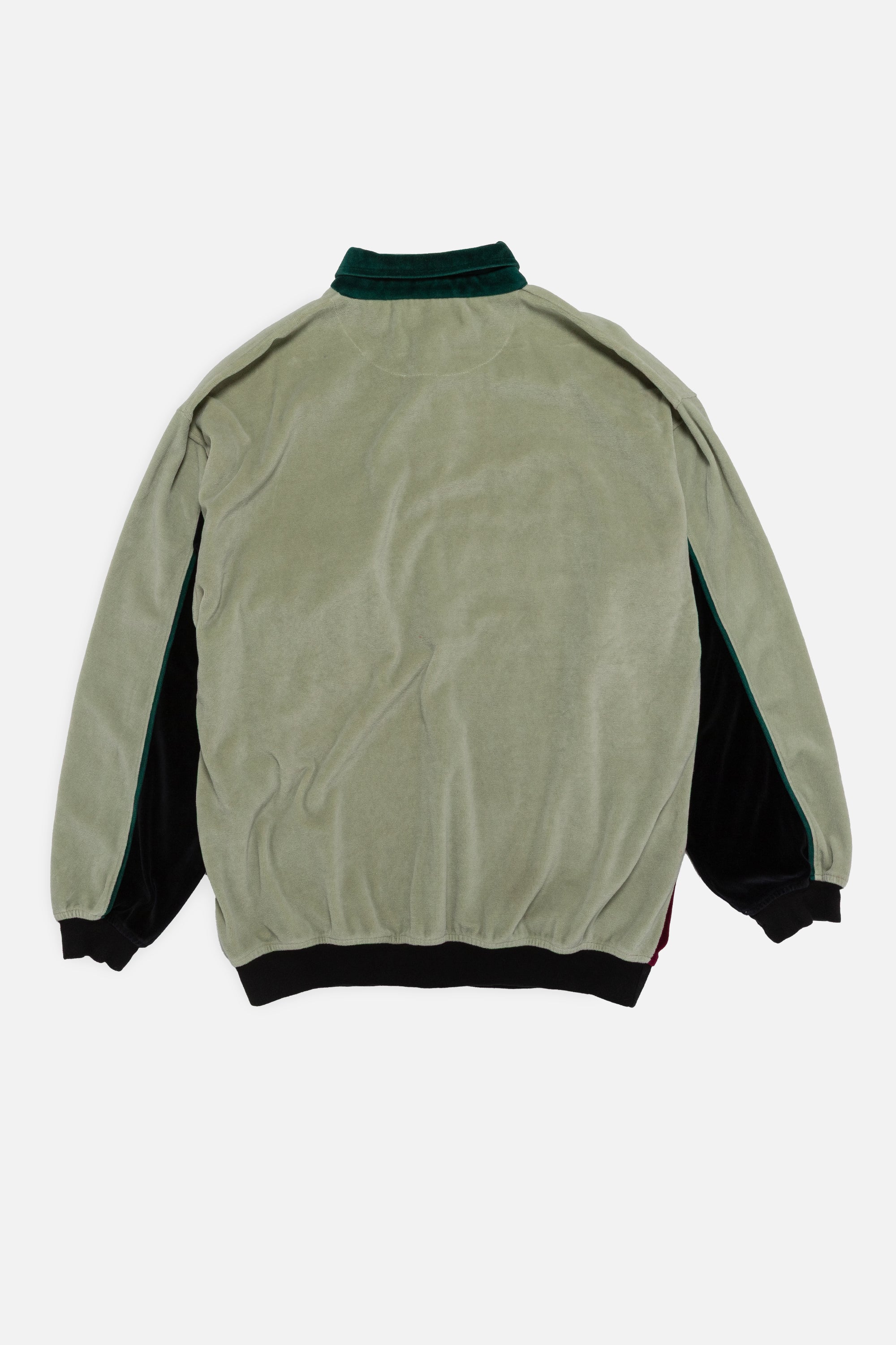 Vintage Velour Collared Long-Sleeve Shirt