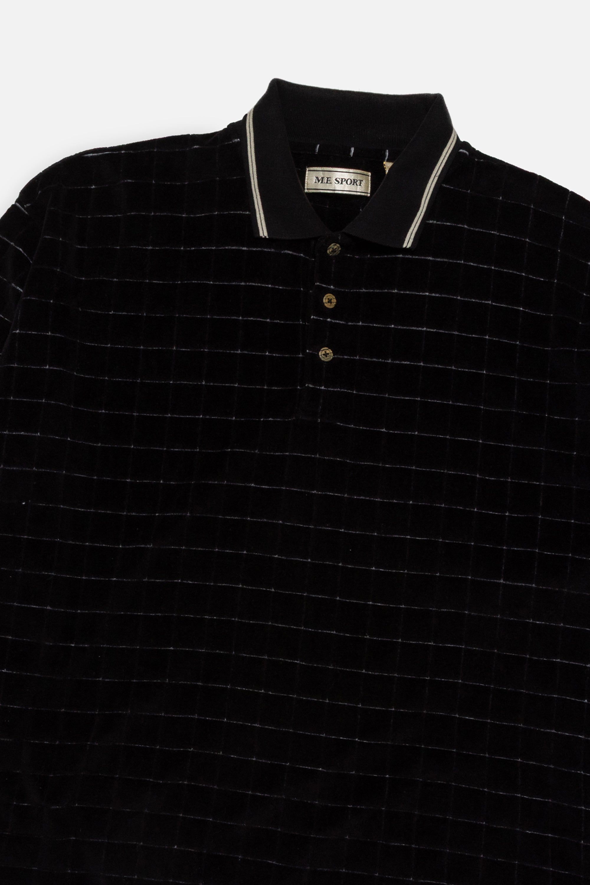 Vintage Velvet Collared Long-Sleeve Shirt