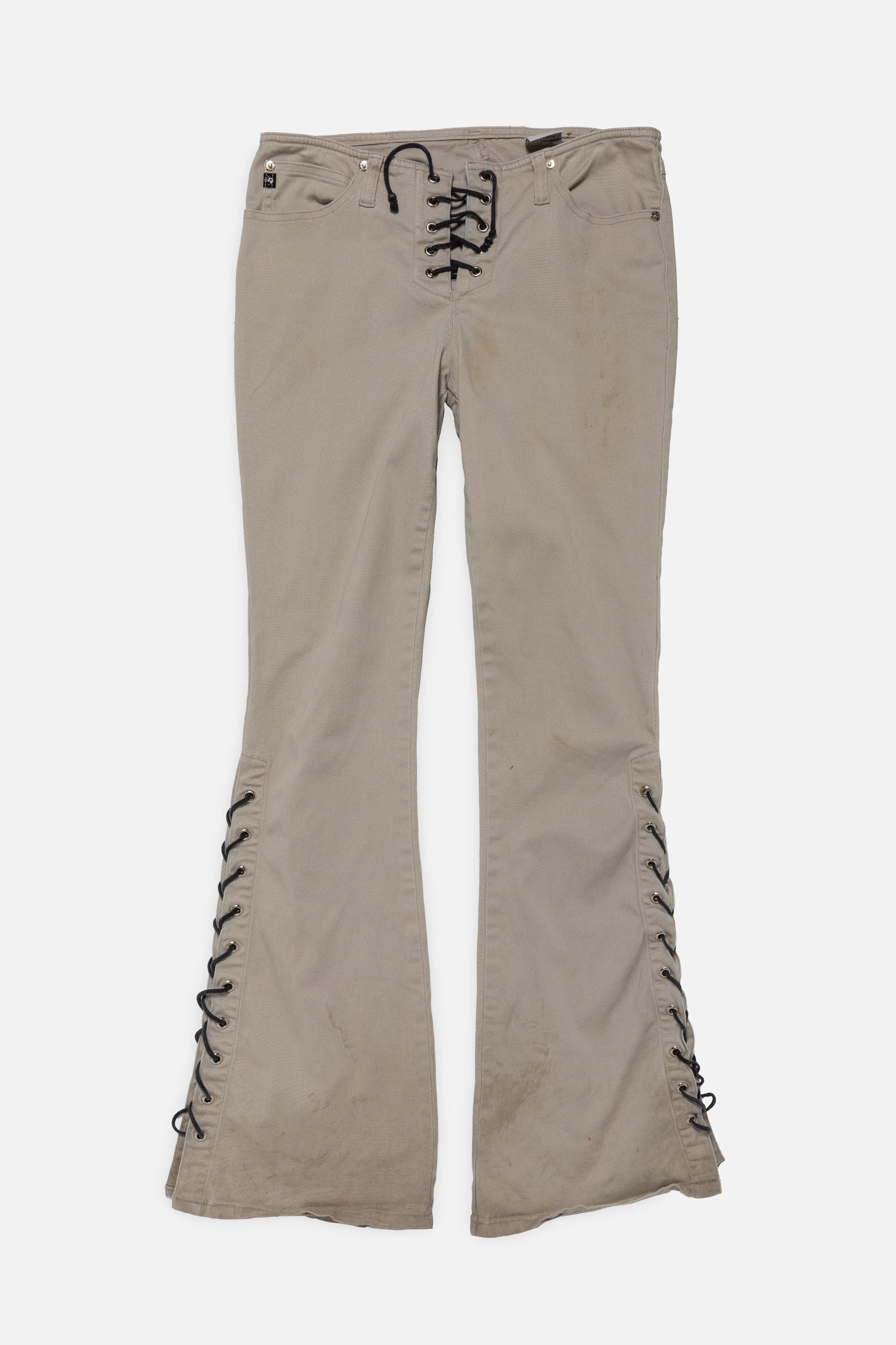 Vintage Y2K Lace-Up Flare Jeans