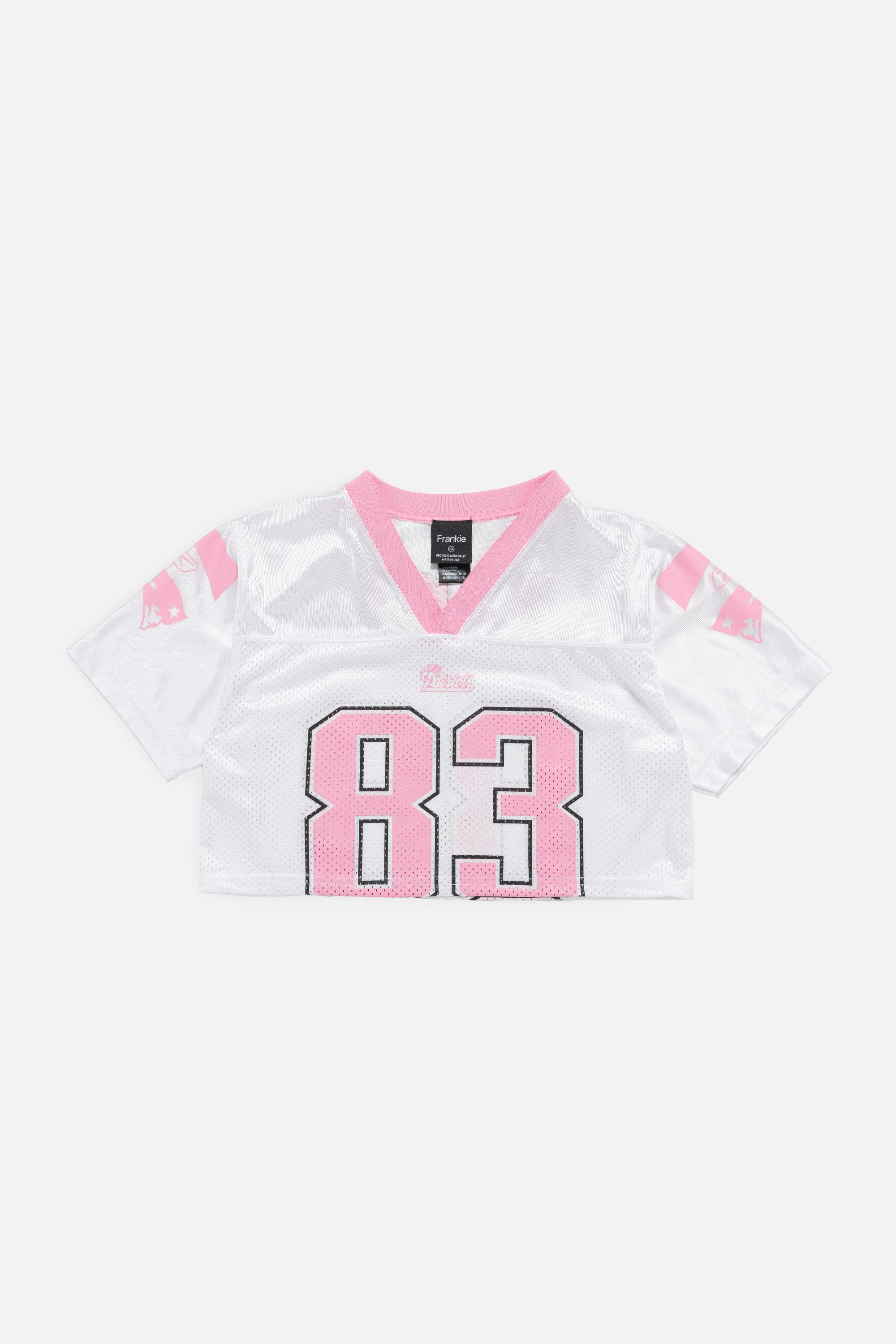 Rework New England Patriots Crop Jersey