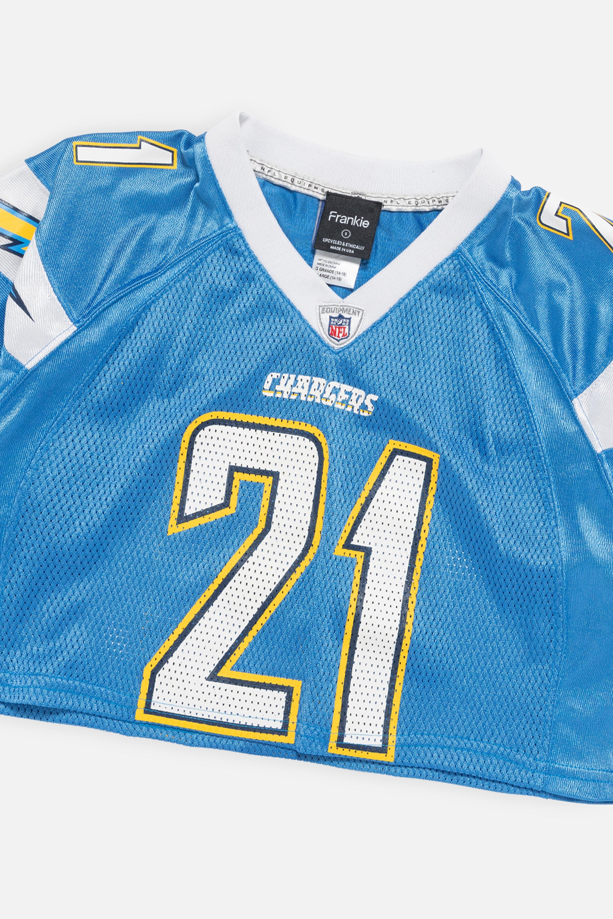 Rework San Diego Chargers Crop Jersey