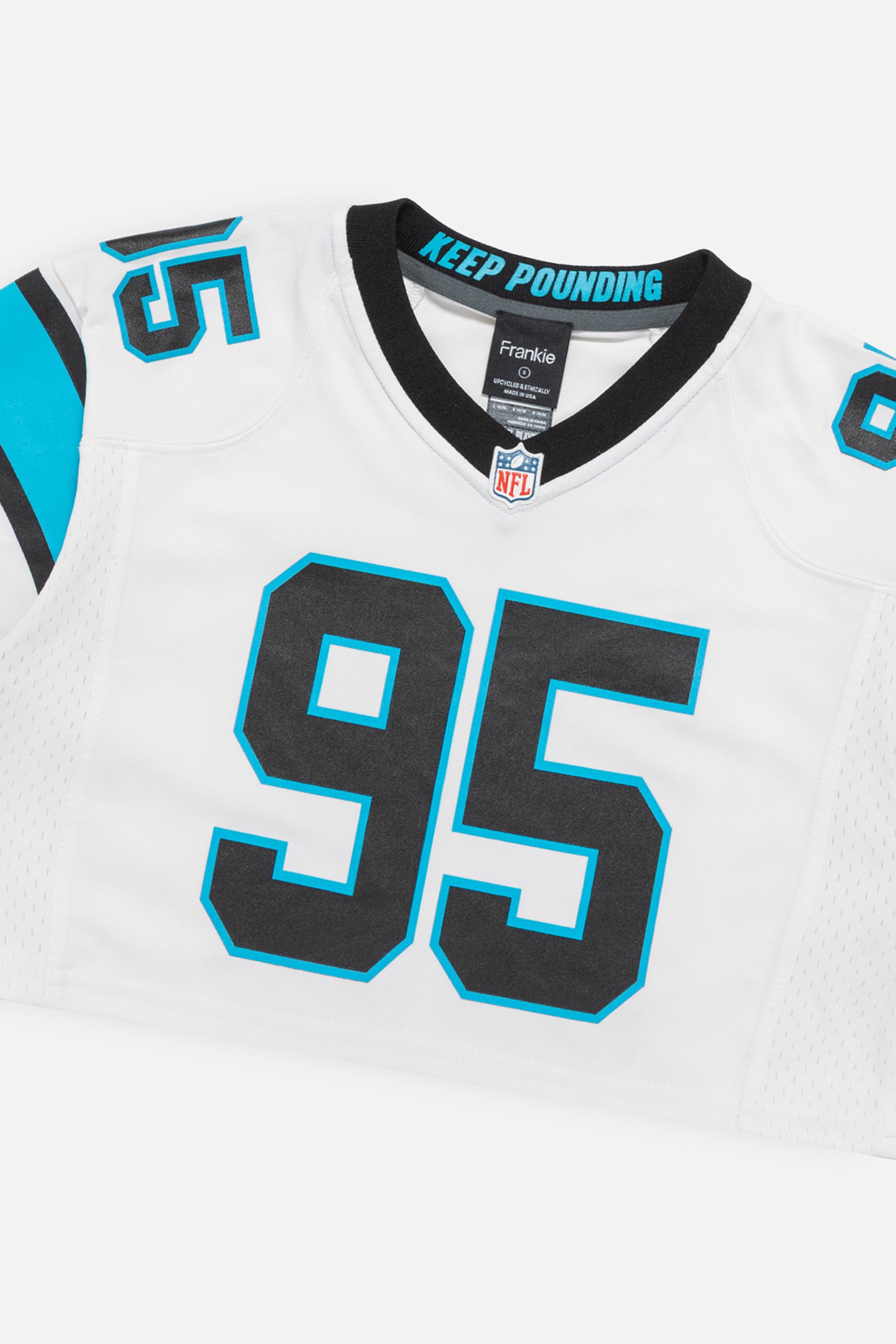 Rework Carolina Panthers Crop Jersey