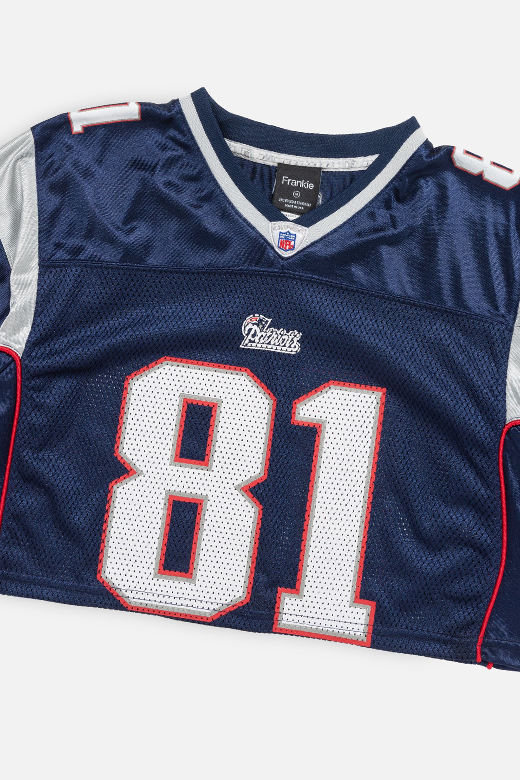 Rework New England Patriots Crop Jersey