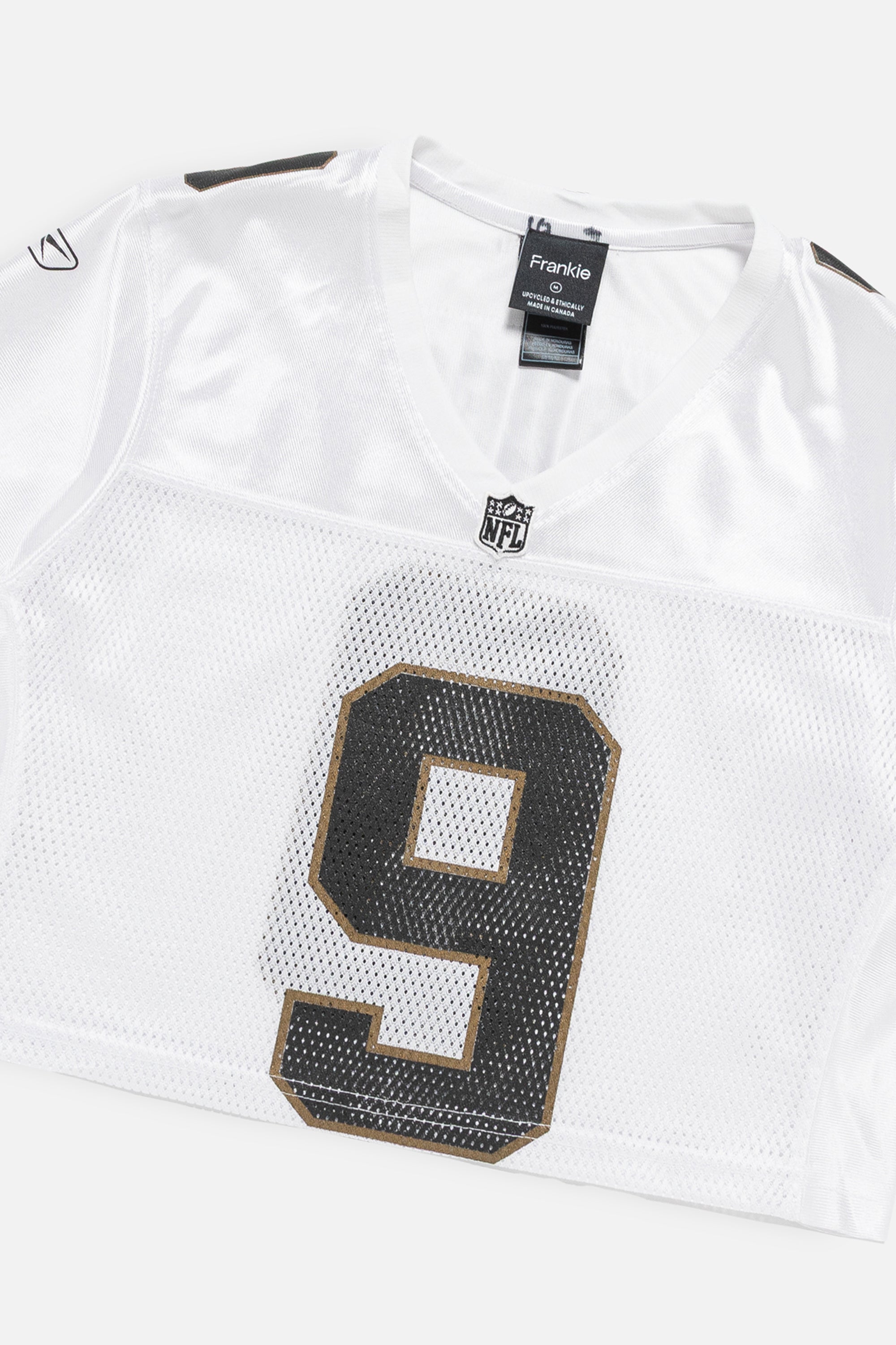 Rework New Orleans Saints Crop Jersey-NFL-Frankie Collective-Rework-Vintage-Streetwear