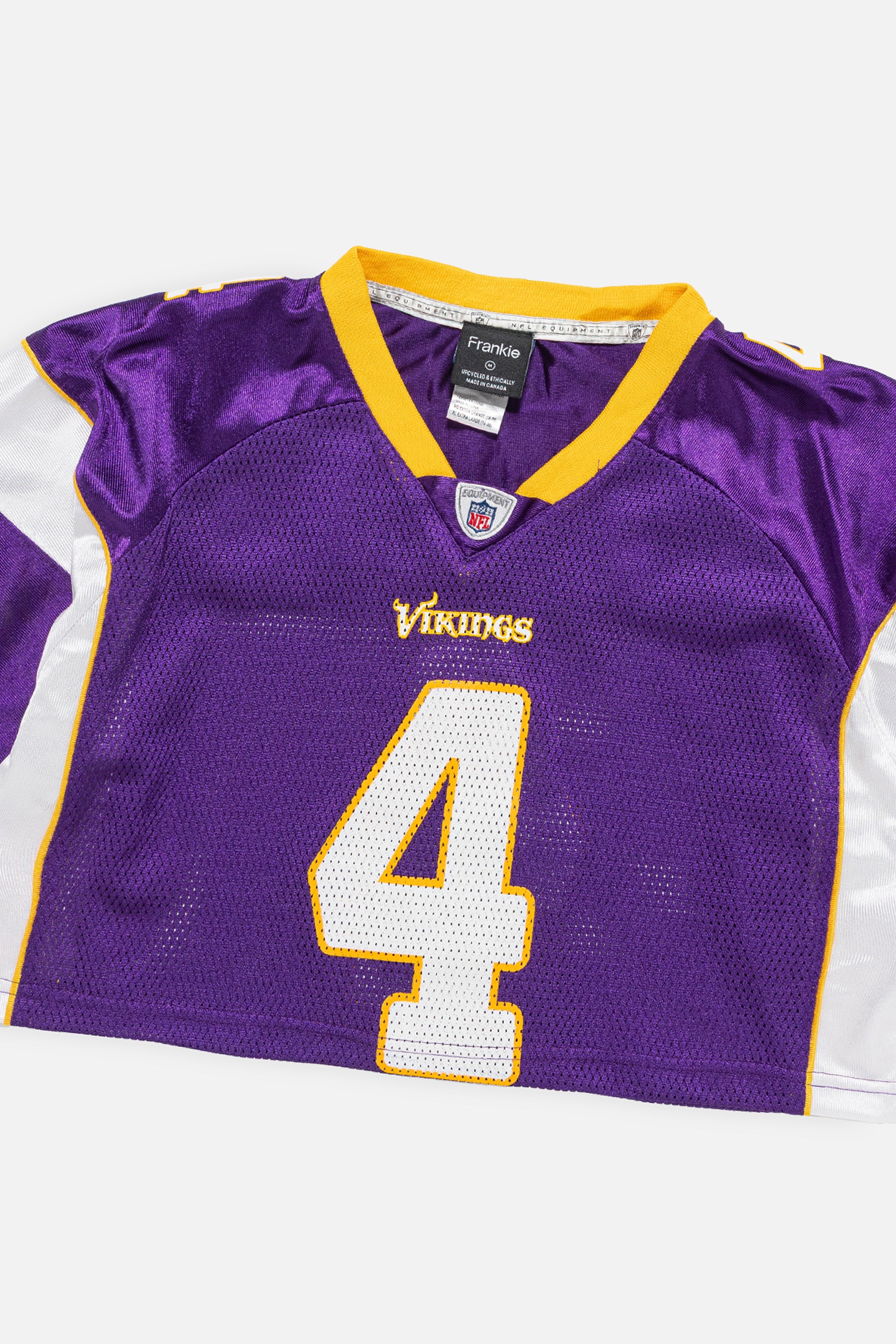 Rework Minnesota Vikings Crop Jersey-NFL-Frankie Collective-Rework-Vintage-Streetwear